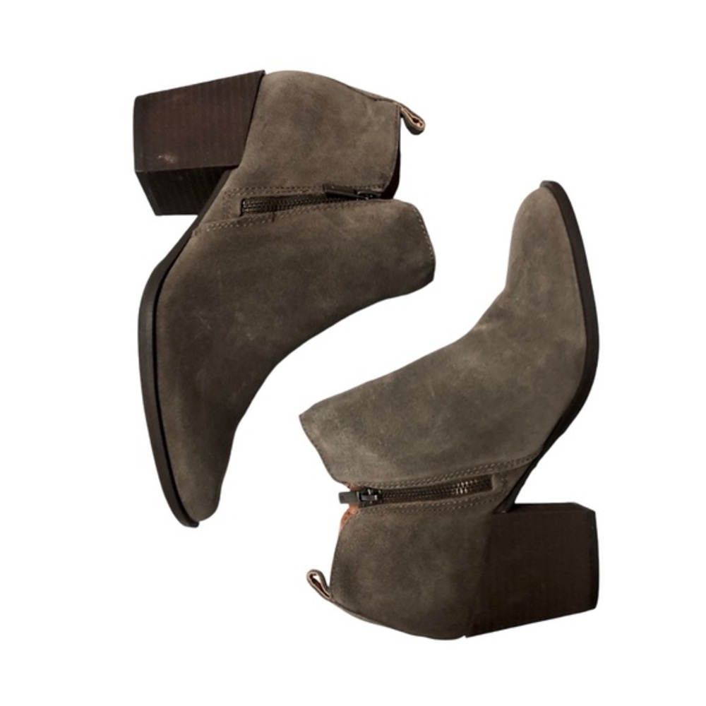 Lucky Brand Boots | NWT Basel Mid Booties | Green Suede